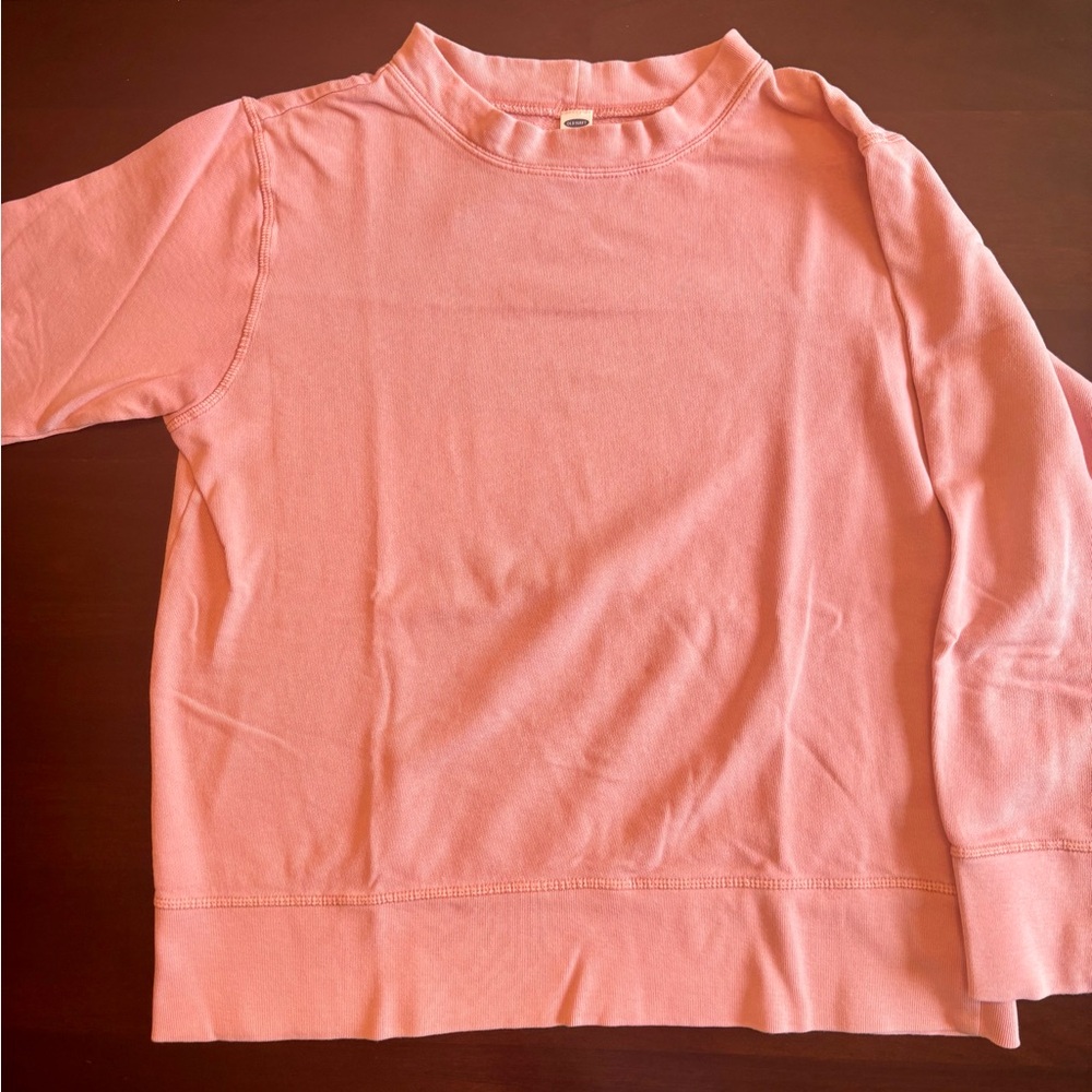 Pink Long Sleeve Mock-Neck Top